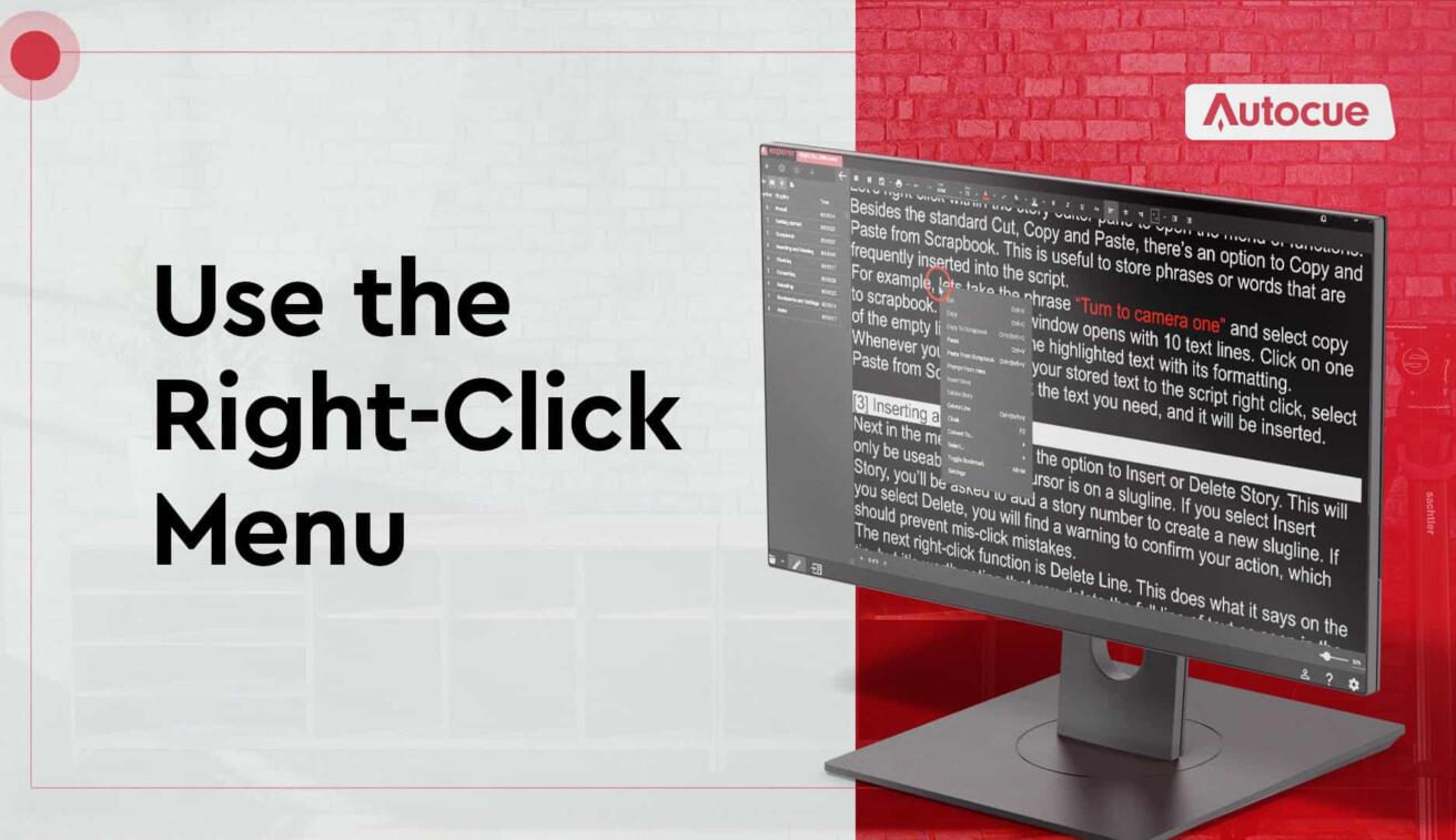 Using the right-click menu