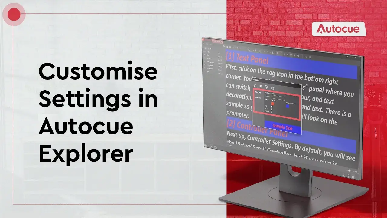 How To Customise Settings In Autocue Explorer